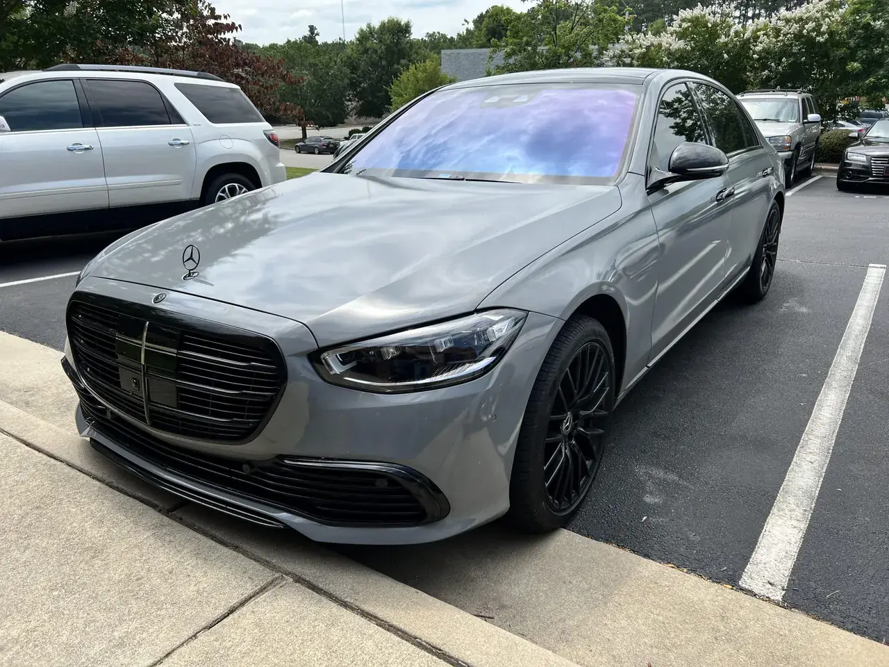 Gray Mercedes-Benz S-Class sedan at Hyperformance Garage
